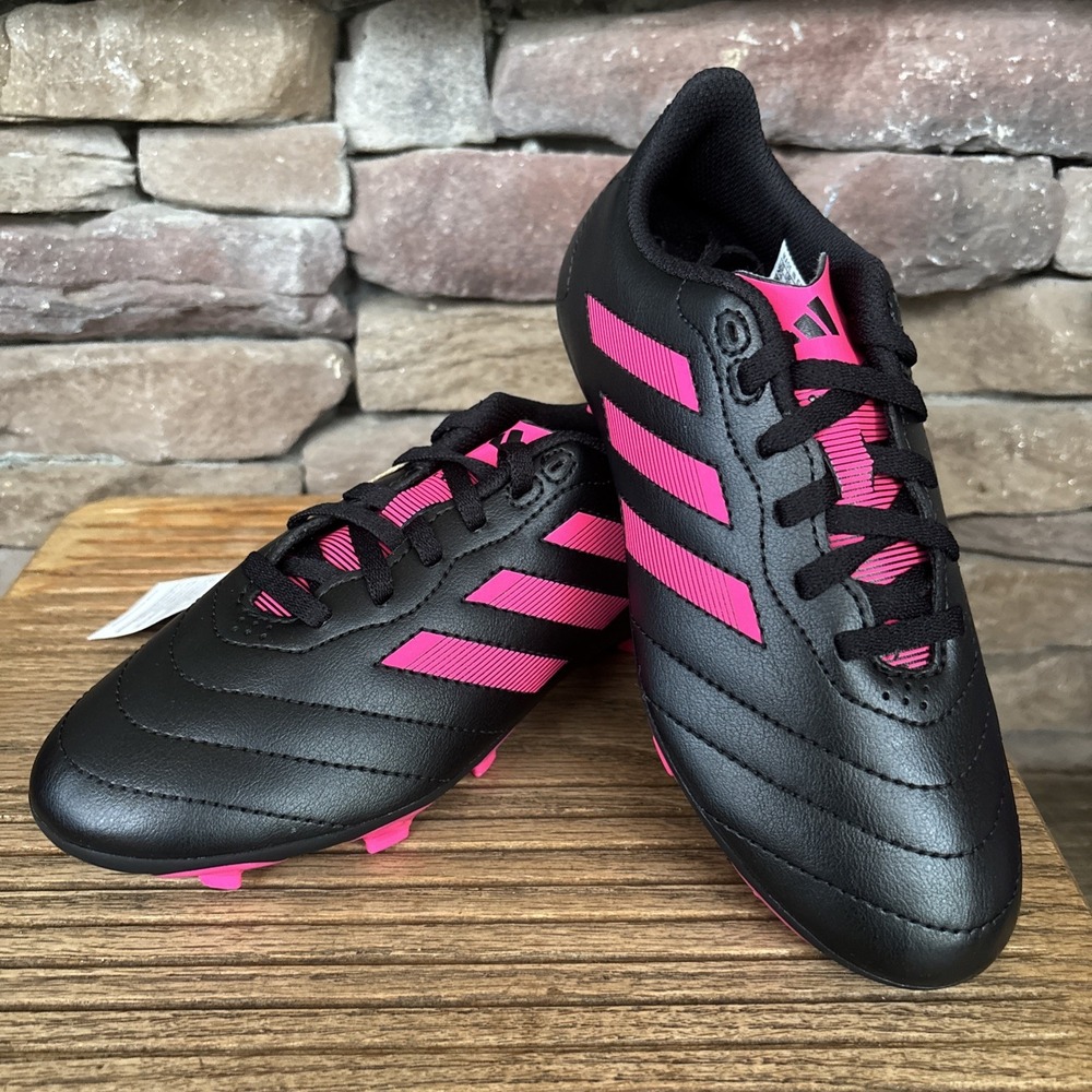 Kids Unisex Sz  2.5 Black Pink Adidas Goletto VIII FG J Soccer Cleats GX6907
